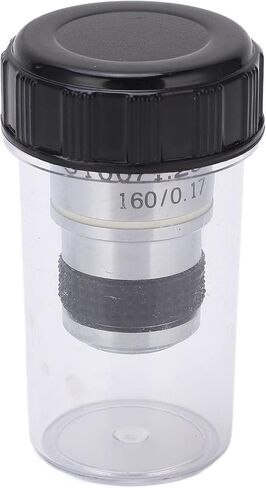 Fafeicy Achromatic Microscope Objective High Refractive Index Achromatic Objective Lens Wide Field of View for Microscope (S100/1.25 Oil) in Kuwait