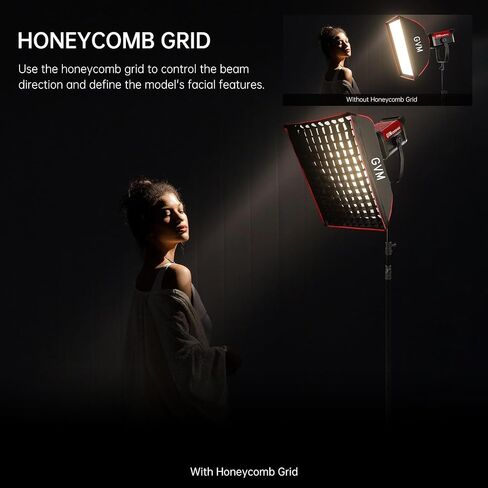 GVM Pro SD500B 500W Led Video Light with softbox, Studio Lights with Bowen Mount, 81300lux/1m Photography Lighting kit, Continuous Output Video Lighting with Controller, CRI 97+, 2700-6800K in Kuwait