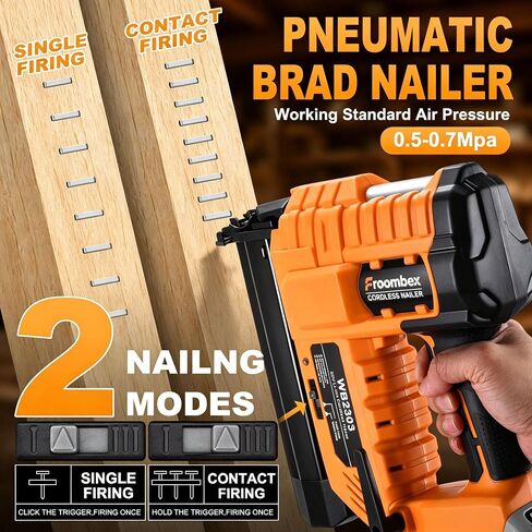 Cordless 2" Brad Nailer for DeWalt 20V MAX Battery, 18 Gauge 2 in 1 Nail Gun & Staple Gun for Woodworking, Trim, Carpentry & Home Improvement (Battery Not Include) in Kuwait
