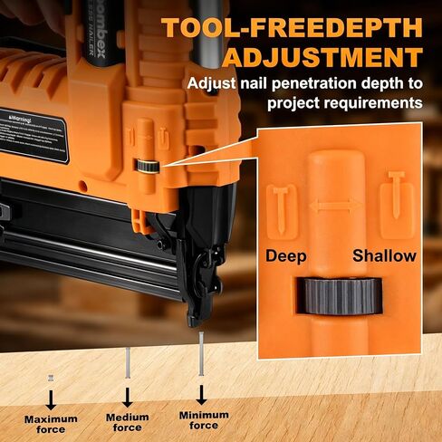 Cordless 2" Brad Nailer for DeWalt 20V MAX Battery, 18 Gauge 2 in 1 Nail Gun & Staple Gun for Woodworking, Trim, Carpentry & Home Improvement (Battery Not Include) in Kuwait