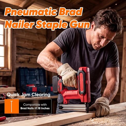 Heavy Duty Cordless Nail Gun, Compatible with Makita 21V Battery, Powered Brad Nailer & Stapler for Upholstery, Carpentry, Woodworking and Home DIY Tasks (Staples Not Included) in Kuwait