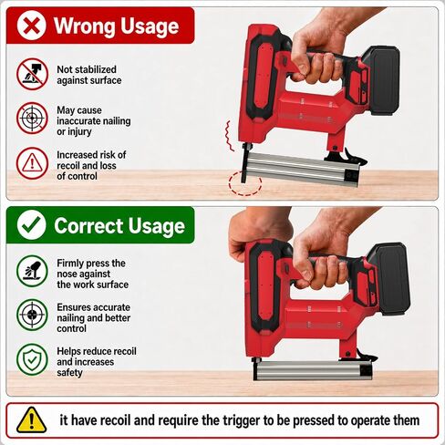 Heavy Duty Cordless Nail Gun, Compatible with Makita 21V Battery, Powered Brad Nailer & Stapler for Upholstery, Carpentry, Woodworking and Home DIY Tasks (Staples Not Included) in Kuwait