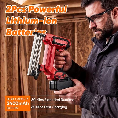 Heavy Duty Cordless Nail Gun, Compatible with Makita 21V Battery, Powered Brad Nailer & Stapler for Upholstery, Carpentry, Woodworking and Home DIY Tasks (Staples Not Included) in Kuwait