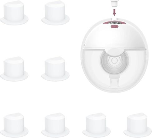 8PCS Spout Cap Only Compatible with Momcozy M5 Wearable Breastpump, Dustproof Plug, M5 Silicone Spout Cover, Keep Clean,Prevents Leaks from The Top in Kuwait