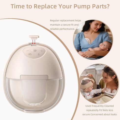 Breast Pump Replacement Parts Kit Compatible with Eufy Electric Wearable Breast Pumps E10 / E20 / S1 / S1 Pro, 8PCS Spout Caps, BPA Free in Kuwait