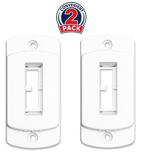 Art Plates - Light Switch Guard for Toggle Switches, 2 Pack, Child Proof Light Switch Lock, Wall Switch Guard Prevents Accidental On/Off, Easy Adult Access, Fits Standard Toggle Switch Plates, White in Kuwait