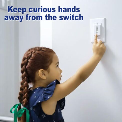 Art Plates - Light Switch Guard for Toggle Switches, 2 Pack, Child Proof Light Switch Lock, Wall Switch Guard Prevents Accidental On/Off, Easy Adult Access, Fits Standard Toggle Switch Plates, White in Kuwait