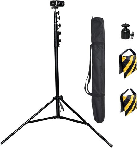 16.4 FT Tall Tripod for Xbotgo Falcon/Chameleon/Light/BallerCam | Heavy Duty, Built-in Spring, 360° Swivel Ball Head, 2 Sand Bags & Waterproof Storage Bag, Non-Slip Feet Wind Resistant in Kuwait