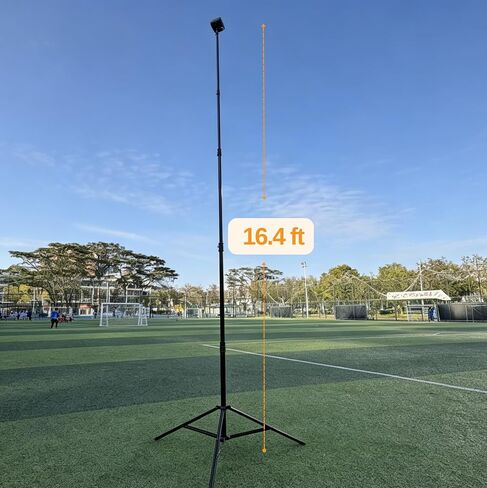 16.4 FT Tall Tripod for Xbotgo Falcon/Chameleon/Light/BallerCam | Heavy Duty, Built-in Spring, 360° Swivel Ball Head, 2 Sand Bags & Waterproof Storage Bag, Non-Slip Feet Wind Resistant in Kuwait