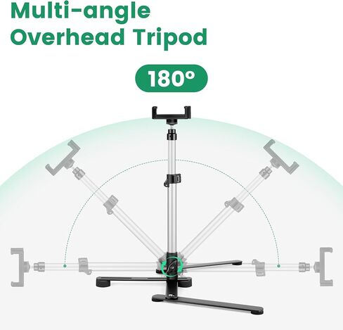 Overhead Tripod for Mini Projector, 360° Adjustable Overhead Phone Mount, Tabletop Tripod for Cookie Decorating Online Video and Draw Recording, Compatible with Phones, Webcam, and Mini Cameras in Kuwait
