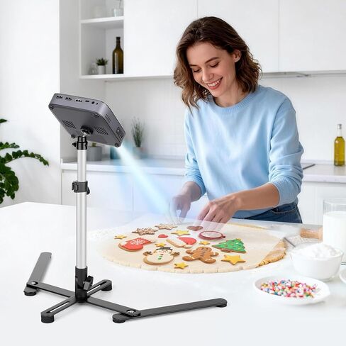 Overhead Tripod for Mini Projector, 360° Adjustable Overhead Phone Mount, Tabletop Tripod for Cookie Decorating Online Video and Draw Recording, Compatible with Phones, Webcam, and Mini Cameras in Kuwait