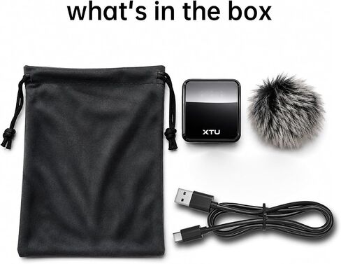 XTU Mic 1 Bluetooth Wireless Microphone, Mini Clip-On Mic Mini2Pro/S7 Pro/S7 Pro Max, 30H Battery, 15-30m Audio for Vlogging, Live Streaming & Outdoor Recording in Kuwait