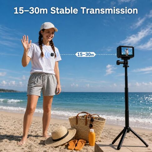 XTU Mic 1 Bluetooth Wireless Microphone, Mini Clip-On Mic Mini2Pro/S7 Pro/S7 Pro Max, 30H Battery, 15-30m Audio for Vlogging, Live Streaming & Outdoor Recording in Kuwait