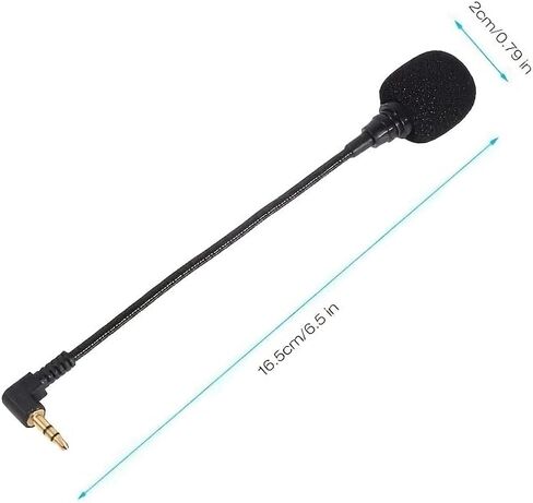 Mini Flexible Gooseneck Microphone, 3.5mm, 6.7 Inch | Stereo Condenser Mic, Portable Wired, Audio Recording, For Laptop Notebook Computer in Kuwait