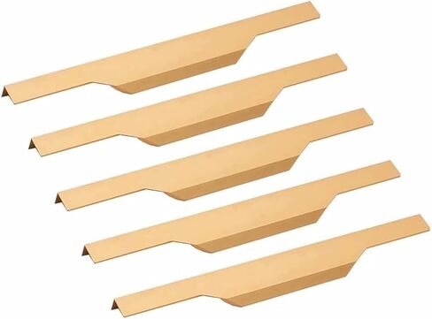 Concealed Handles, 5 Pcs Aluminum Alloy Cabinet Handles(Gold,Length 300 mm) in Kuwait