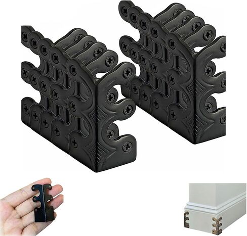 Baseboard Corner Protectors, 2026 New Corner Protectors, Solid Brass Vintage Skirting Board Protectors, Vintage Metal Pure Copper Corner Protector for Furniture, Cabinets, and Boxes (Gold, 10pcs) in Kuwait