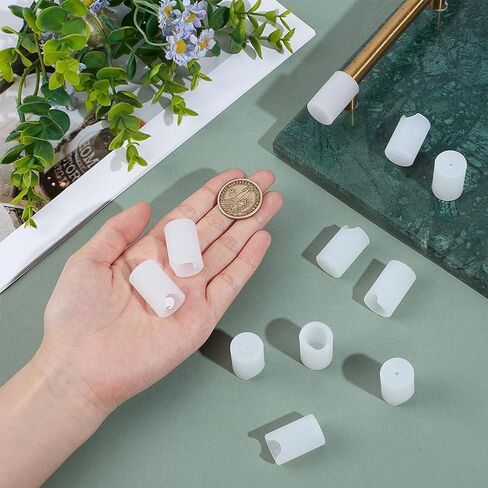 OLYCRAFT 12Pcs Clear Silicone Anti-Collision Corner Drawer Bumpers Cabinet Handle Protection Covers Corner Protector Round Silicone Cabinet Handle Guards for Shoe Vanity Drawer Kitchen - 0.7 inch in Kuwait