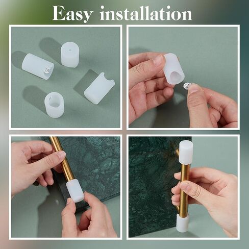 OLYCRAFT 12Pcs Clear Silicone Anti-Collision Corner Drawer Bumpers Cabinet Handle Protection Covers Corner Protector Round Silicone Cabinet Handle Guards for Shoe Vanity Drawer Kitchen - 0.7 inch in Kuwait