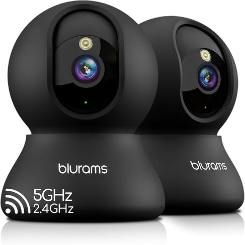 blurams Indoor Security Camera, 5GHz/2.4GHz Dual-Band, 2K PZT Pet Camera with Phone App, 360° Cameras for Home Security, 2-Way Audio, Motion Tracking, Night Vision, Siren, Cloud&SD in Kuwait