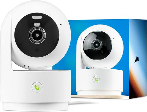 Vicohome 2K Indoor Security Camera, 5GHz Wi-Fi, Plug-in, 24/7 Recording, AI Tracking, Pet Baby Monitor, 360° View Pan/Tilt, 2-Way Audio, Night Vision, Easy to Setup, Audible Alarm,180 Days Care Plan in Kuwait