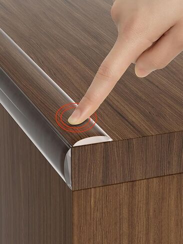 Transparent Anti-Collision Strip 3 Meters PVC Table Edge Guard Soft Corner Protectors for Kids Self Adhesive Protective Bumper Guards for Cabinet Door Desk Glass Table Bed Furniture and Wall in Kuwait