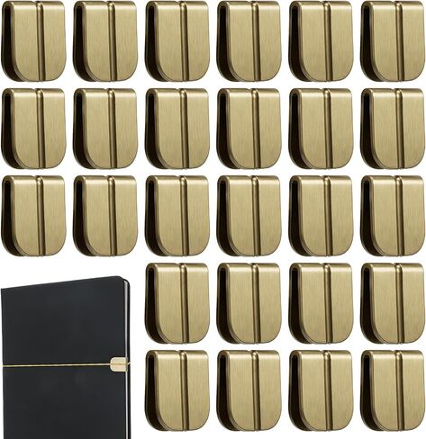 30Pcs Metal Book Corners, Vintage Book Corner Protectors Antique Bronze Notebook Clips Decorative Edge Covers for Notebook Scrapbooking Photo Album Menus in Kuwait
