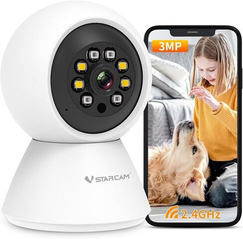 VSTARCAM Tiny Camera for Home Security 1Pcs, 2.4GHz WiFi Portable Battery Operated with IR Night Vision, Human Detection, 136° Wide Angle, Baby Monitor Small Motion Activated Camera in Kuwait