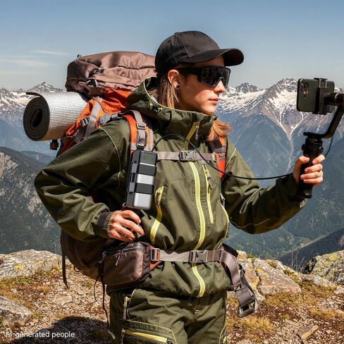 Adjustable Power Bank Holder Strap Mount | Universal Portable Charger Holder Mount on Tripod, Backpack, fence, for Outdoor Photography in Kuwait