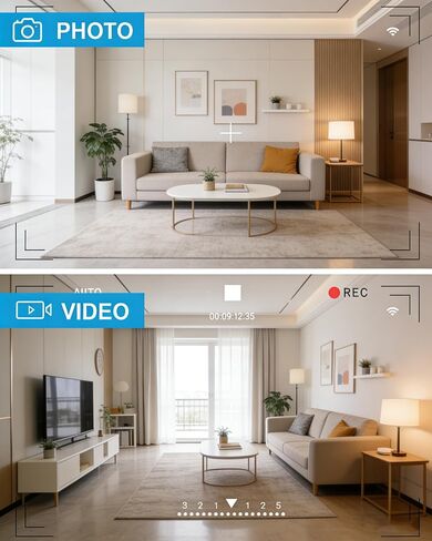 HD 1080P Wireless Dome Wall Outlet Camera, Mini Nanny Cam, WiFi Indoor Surveillance System with Motion Detector, Remote Monitoring for Baby, Pet, Home and Office Security in Kuwait