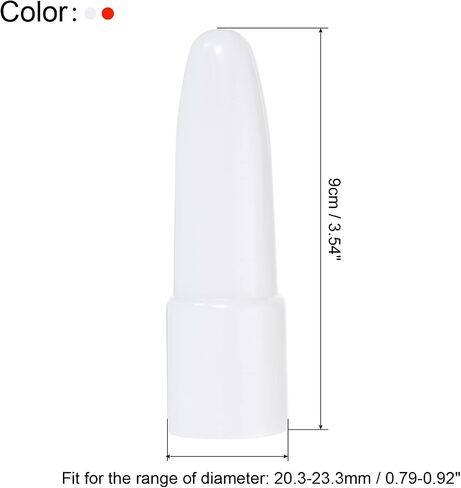 Flashlight Diffuser Caps Set, 2 Pcs PC Plastic Wear-Resistant Flashlight Signal Wand for Most LED Flashlights, White Red in Kuwait