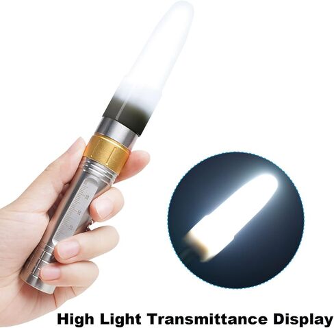 Flashlight Diffuser Caps Set, 2 Pcs PC Plastic Wear-Resistant Flashlight Signal Wand for Most LED Flashlights, White Red in Kuwait