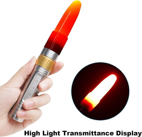 Flashlight Diffuser Caps Set, 2 Pcs PC Plastic Wear-Resistant Flashlight Signal Wand for Most LED Flashlights, White Red in Kuwait
