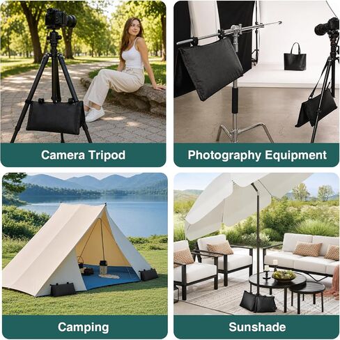 4 Pack Sand Bags for Weight Bags, Heavy Duty Sandbags for Light Stand Photography Tripod Video Equipment, Canopy, Umbrella Base, Backdrop Stand, Camping, Fishing Chair in Kuwait