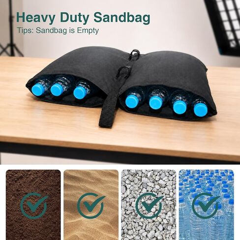 4 Pack Sand Bags for Weight Bags, Heavy Duty Sandbags for Light Stand Photography Tripod Video Equipment, Canopy, Umbrella Base, Backdrop Stand, Camping, Fishing Chair in Kuwait