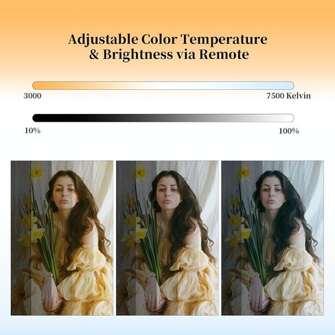 Softbox Lighting Kit 20"x20" with Remote Control, 2 Pack Photography Lighting Kit with Adjustable LED Light, 3000K-7500K Studio Lights for Product Photography, Live Streaming, Video Recording in Kuwait