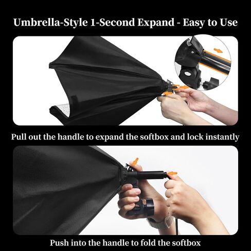 Softbox Lighting Kit 20"x20" with Remote Control, 2 Pack Photography Lighting Kit with Adjustable LED Light, 3000K-7500K Studio Lights for Product Photography, Live Streaming, Video Recording in Kuwait