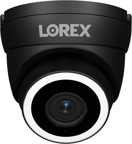 Lorex Connect App | V3 4K IP Add-On PoE Turret Camera | Smart AI Detection | Black | White Smart Security Lighting | Siren | 2-Way Talk | IP67 Weatherproof in Kuwait