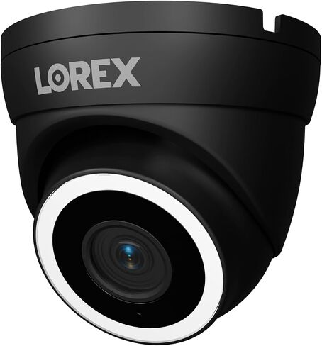 Lorex Connect App | V3 4K IP Add-On PoE Turret Camera | Smart AI Detection | Black | White Smart Security Lighting | Siren | 2-Way Talk | IP67 Weatherproof in Kuwait