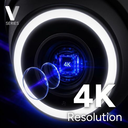 Lorex Connect App | V3 4K IP Add-On PoE Turret Camera | Smart AI Detection | Black | White Smart Security Lighting | Siren | 2-Way Talk | IP67 Weatherproof in Kuwait