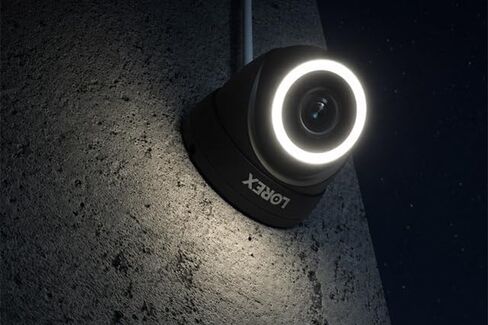Lorex Connect App | V3 4K IP Add-On PoE Turret Camera | Smart AI Detection | Black | White Smart Security Lighting | Siren | 2-Way Talk | IP67 Weatherproof in Kuwait