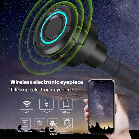 Telescope Camera, 4K CMOS Sensor with WiFi Electronic Eyepiece, 6H Battery Life, 802.11ac Wireless for Astronomy Birdwatching in Kuwait