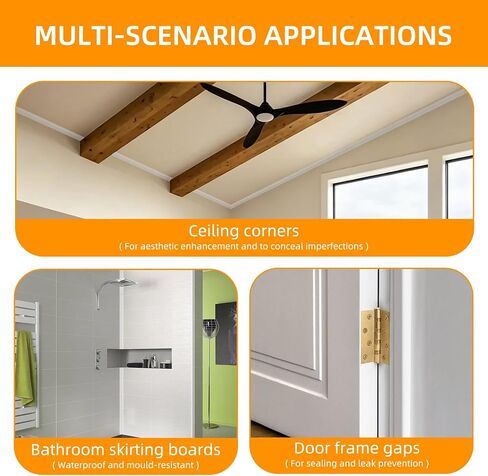 QILIMA Self-Adhesive Wall Molding Trim, 30Ft Peel and Stick Corner Guard for Furniture & Wall Edge, 180 Degree Corners Easy DIY Edging for Kitchen & Bathroom，1.6 in x 30 Ft, White in Kuwait