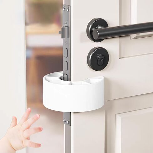 Large Door Stop Finger Pinch Guard Baby Proofing Door Slam Stopper,Anti Device,Soften Proof Doorstop(White 2PCS) in Kuwait