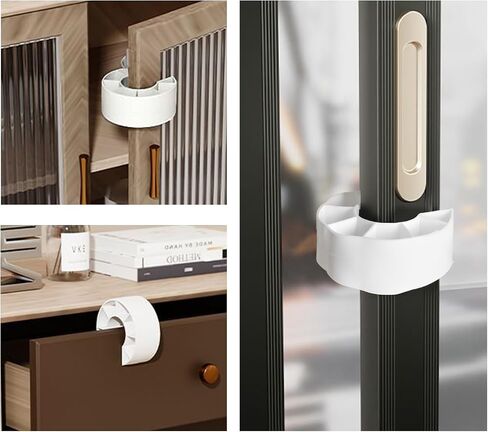 Large Door Stop Finger Pinch Guard Baby Proofing Door Slam Stopper,Anti Device,Soften Proof Doorstop(White 2PCS) in Kuwait