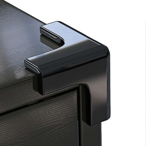 Silicone Corner Protector 10 Pack, Transparent Triangle Baby Proofing Guards, No Adhesive Soft Bumpers for Furniture, Tables, Windowsills & Counters (black) in Kuwait