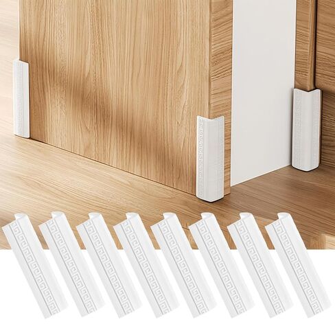 8PCS Baseboard Corner Protectors - Self Adhesive Silicone Safety Corner Protectors, Baby Proofing Edge Guard Cushion for Furniture Wall Base & Edges - Popular Home Childproofing Accessory in Kuwait