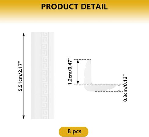 8PCS Baseboard Corner Protectors - Self Adhesive Silicone Safety Corner Protectors, Baby Proofing Edge Guard Cushion for Furniture Wall Base & Edges - Popular Home Childproofing Accessory in Kuwait
