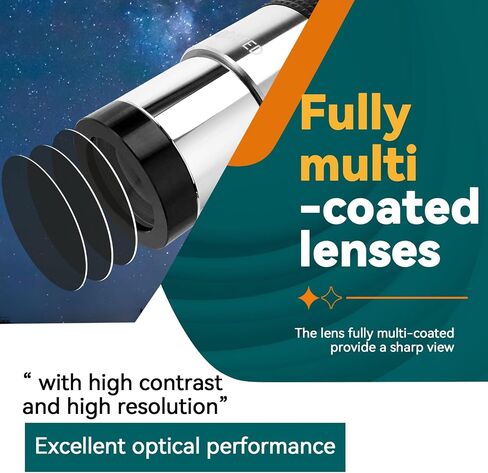 SVBONY SV137 3X Barlow Lens 1.25 inch Metal Body Multi-Coated Bundle with SV154 Telescope Eyepiece SWA 70 Degree 15mm Super Wide Angle Telescope Accessory in Kuwait