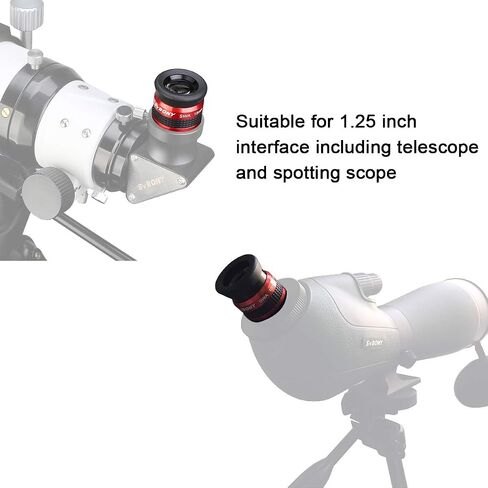 SVBONY SV137 3X Barlow Lens 1.25 inch Metal Body Multi-Coated Bundle with SV154 Telescope Eyepiece SWA 70 Degree 15mm Super Wide Angle Telescope Accessory in Kuwait