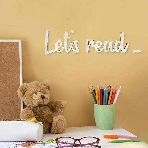 Read Sign Wooden Reading Corner Sign Classroom Library Wall Decor Kids | Book Nook, Literacy Space, Teachers & Students, Classroom Setup, Solid Wood, Natural Finish, Teacher Gift, Easy Display Ready in Kuwait